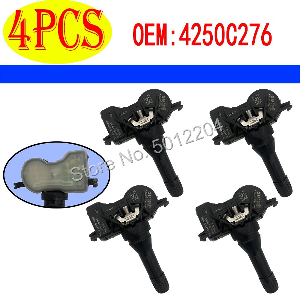 

1/4 шт. датчик давления в шинах для 2018 2019 2020 2021 MITSUBISHI OUTLANDER SPORT 315 МГц TPMS датчик 4250C276 S180150005 4250D585