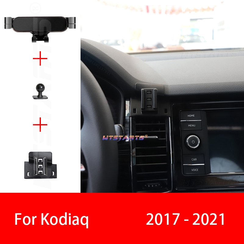 

Автомобильный держатель для телефона с GPS-навигацией для Skoda Kodiaq 0Z7 2017-2023, регулируемый вращающийся держатель для телефона, аксессуары для салона автомобиля