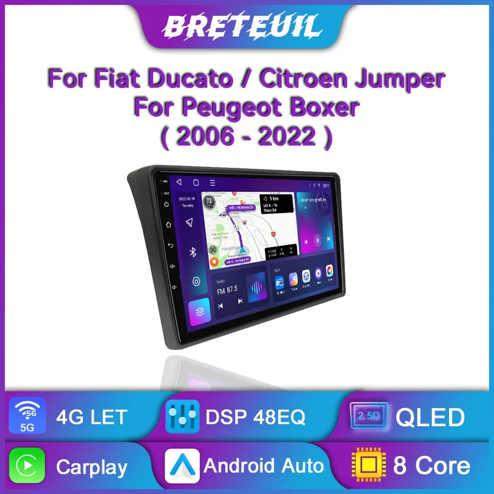 

Для Fiat Ducato Peugeot Boxer Citroen Jumper 2 2006 2007 2008 2009 2010 2011 2012 2013 2014 2015 2016 2017 2018 2019 2020 2021 2022 автомобильное радио Android мультимедийный плеер Авто Carplay сенсорный экран Navi GPS
