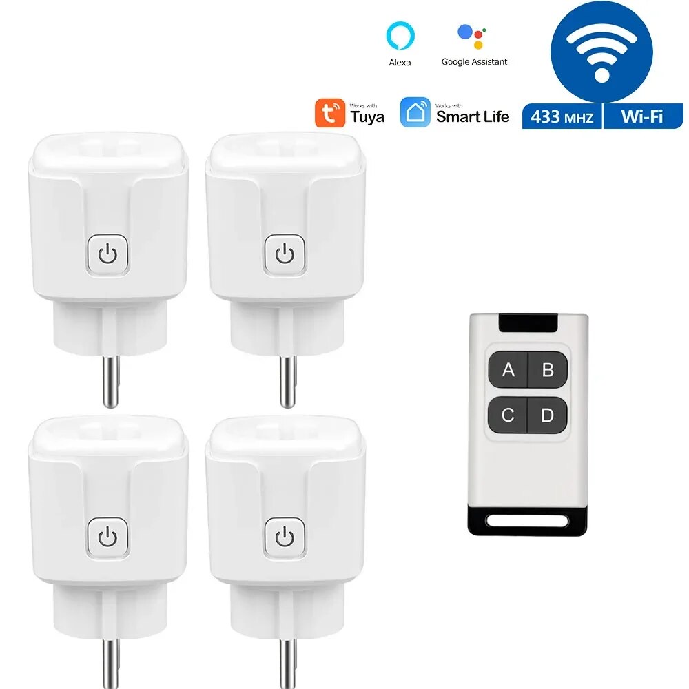 

Умная розетка Tuya EU/FR WiFi+Rf с монитором мощности