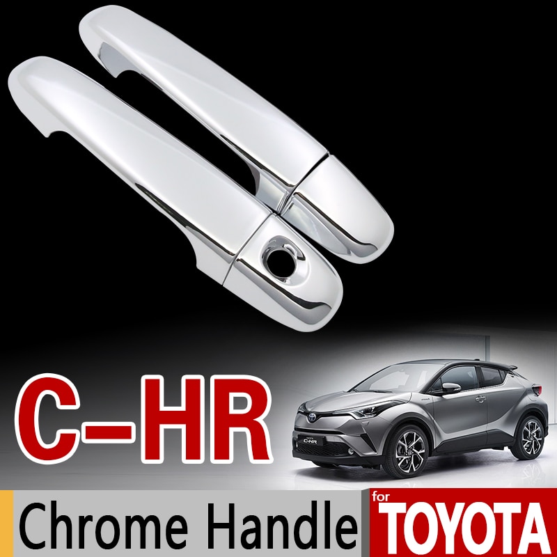 

Набор хромированных накладок на ручки Toyota, для Toyota, C-HR, MK2, 2017, 2018, для CHR, C, HR, передние двери, автомобильные аксессуары, стикер, Стайлинг автомобиля