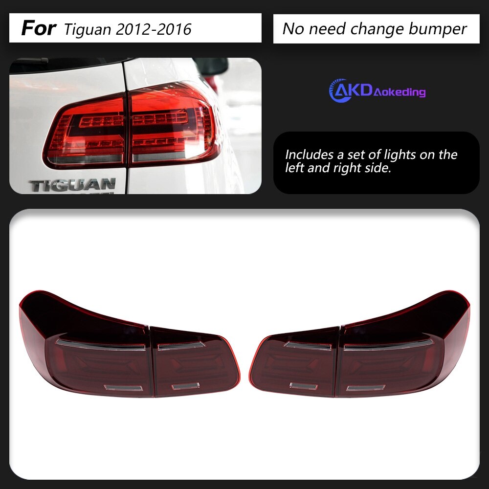 

Автомобильные задние фары для VW Tiguan 2009-2017, светодиодные противотуманные фары DRL Hella, тюнинг детской лампы, автомобильные аксессуары Tiguan, задние фары