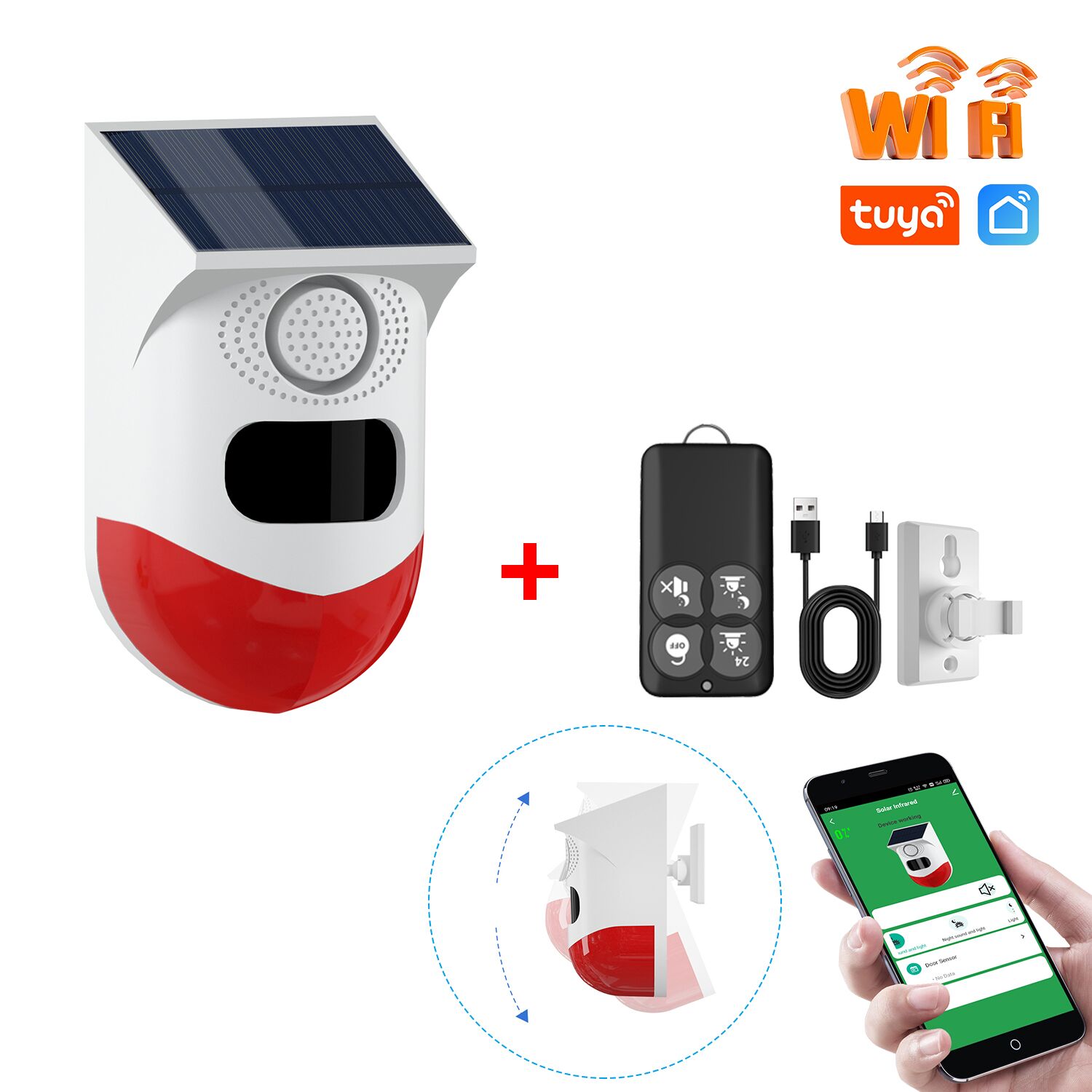 

Tuya Smart Солнечный инфракрасный детектор движения