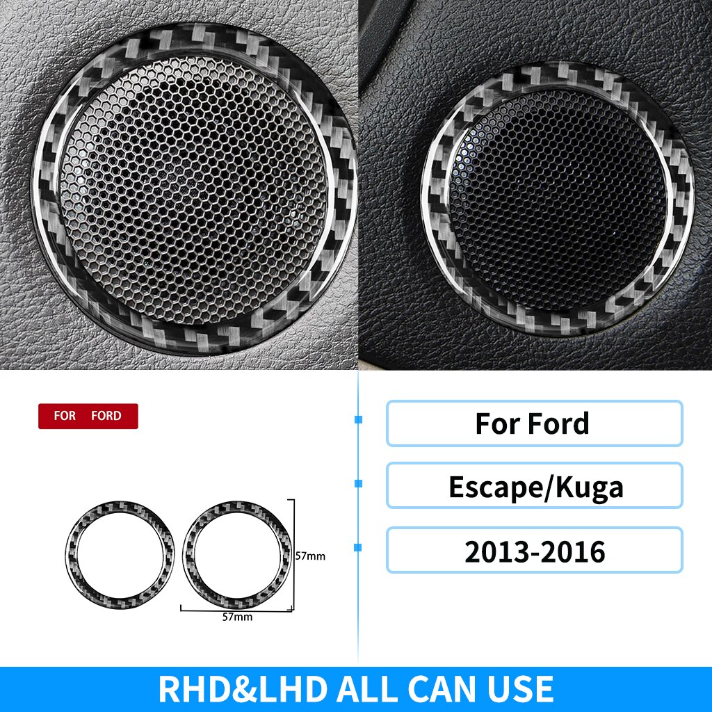 

Наклейки из углеродного волокна для Ford Escape Kuga 2013 2014 2015, полная отделка салона, аксессуары для стайлинга автомобиля, крышка переключения передач