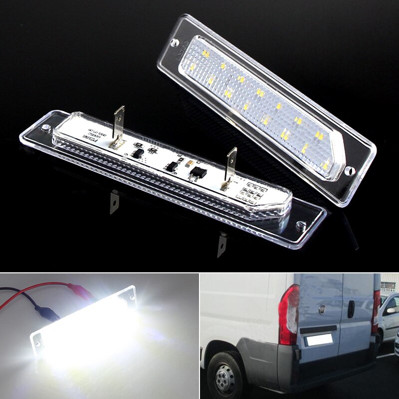 

2 шт. Canbus светодиодные лампы освещения номерного знака для Peugeot Boxer Manager Citroen Jumper Realay Fiat Ducato Bus Box 1994-2002