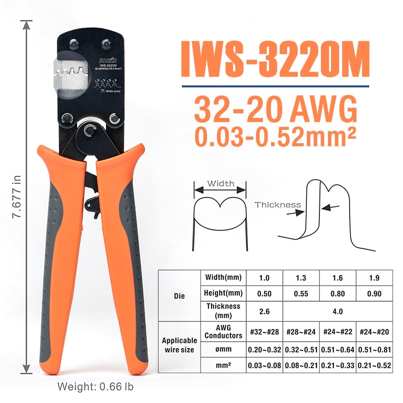 

FASEN Обжимной инструмент для микро разъемов IWS-3220