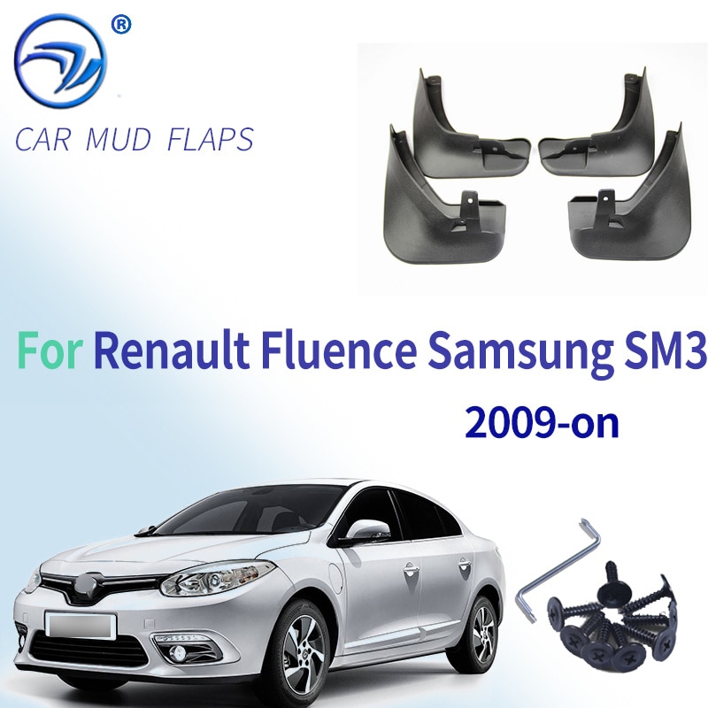 

Набор литых брызговиков для Renault Fluence Samsung SM3 2009-on, брызговики, брызговики, грязеотталкивающие Брызговики, брызговики, передние и задние