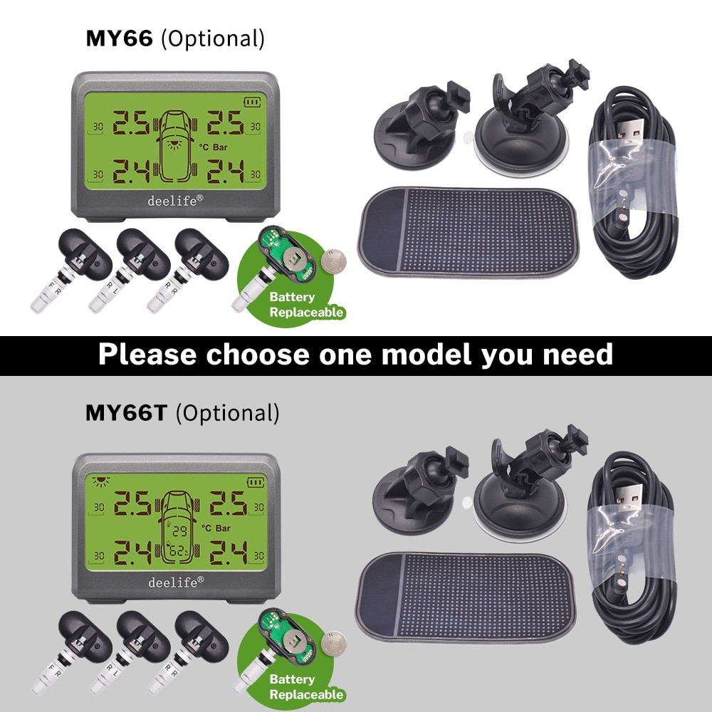 

Deelife TPMS Солнечная система контроля давления в автомобильных шинах 0-8 бар TMPS Внутренний внешний датчик для колесных шин