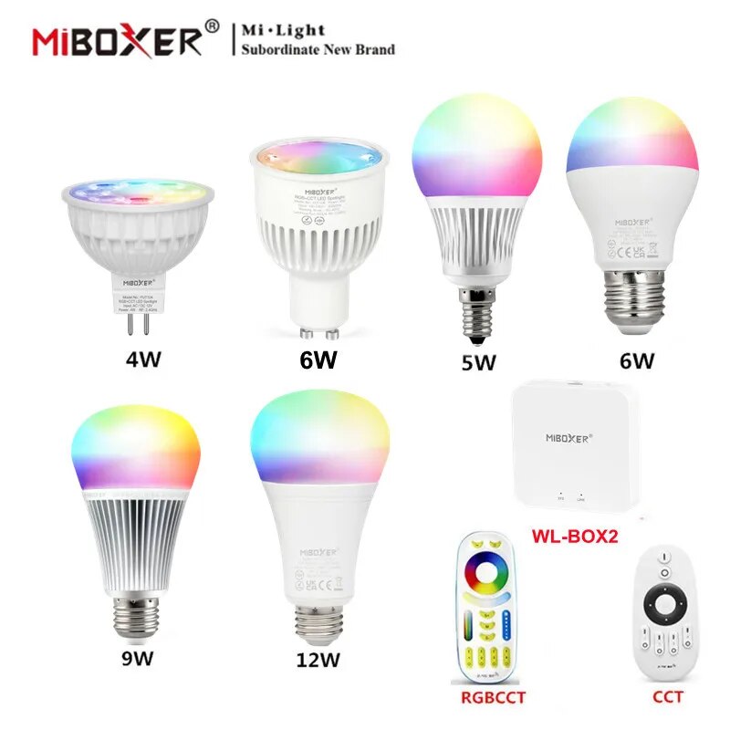 

MiBoxer смарт-лампочка GU10 E27 RGB+CCT