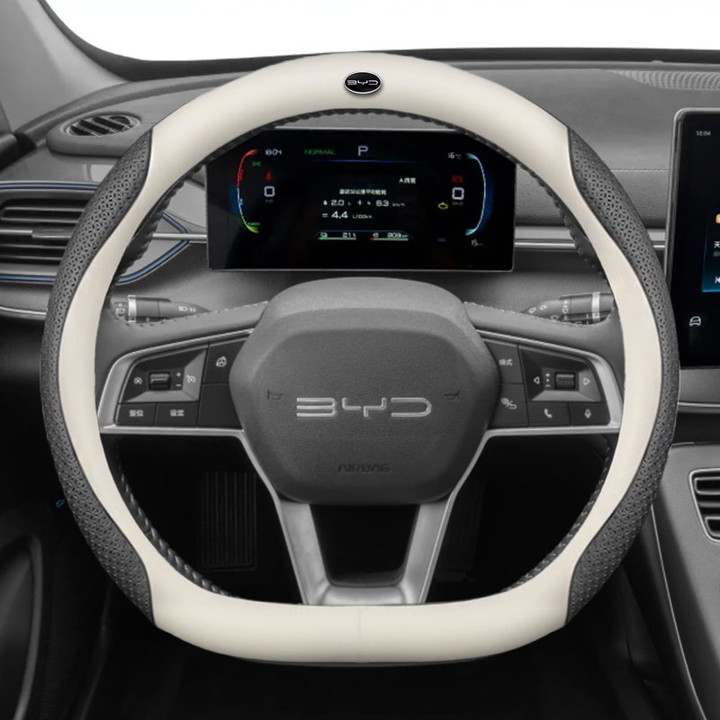 

Кожаный чехол на руль автомобиля для BYD SONG PLUS EV SONG PRO EV ATTO 3 2022 2023 2024, всесезонные автомобильные аксессуары