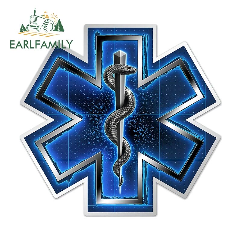 

EARLFAMILY 13 см наклейка для детской фотоспасательной медицинской звезды жизни автомобильные наклейки «сделай сам» окклюзия царапин окна забавное украшение автомобиля