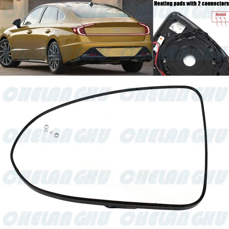 

Автомобильное зеркало заднего вида для Hyundai Sonata 2020 2021 2022, левое боковое тепловое стекло для слепых зон 87611L0010