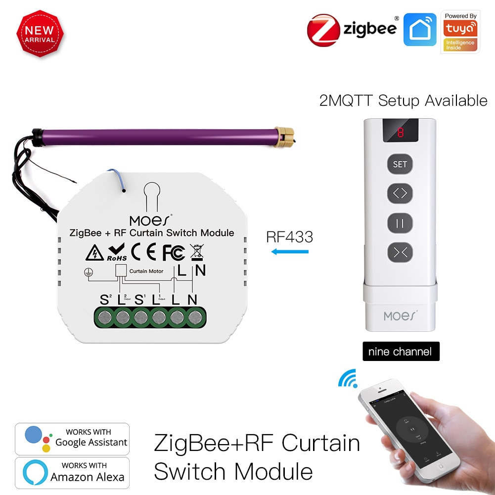 

MOES ZigBee Модуль переключателя штор