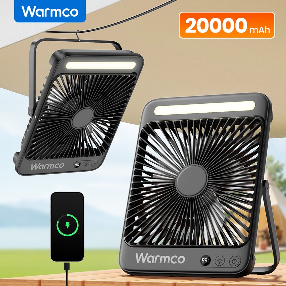

Warmco 8-дюймовый портативный вентилятор 20000 мАч