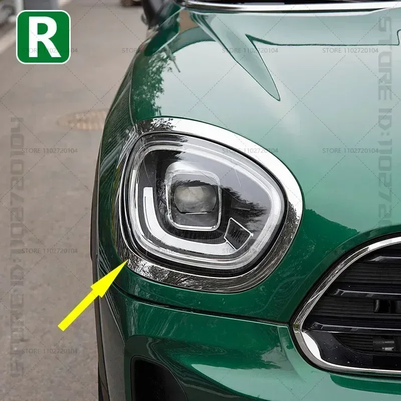 

Для 2017-2021 F60 BMW Mini Cooper Countryman хромированные накладки на фары, кольца, хромированная накладка 51137388117 51137388118