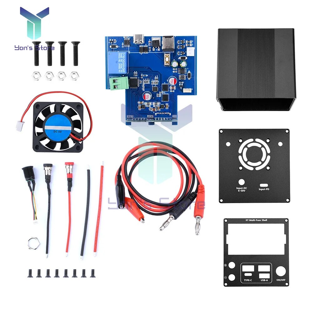 

XY-3606 DC Регулируемый понижающий повышающий преобразователь с ЧПУ Блок питания Diy Kit с полным протоколом Pd Быстрая зарядка Входной корпус порта Type-c