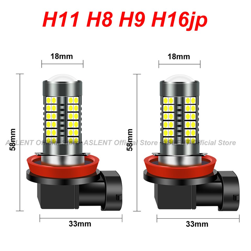 

Противотуманные светильник пы H8 H11 Led H16(JP) HB4 9006 HB3 9005 PSX24W, 3030 54SMD, 6000 К, белого цвета, для водительского и автоматические светодиоды автомобиля