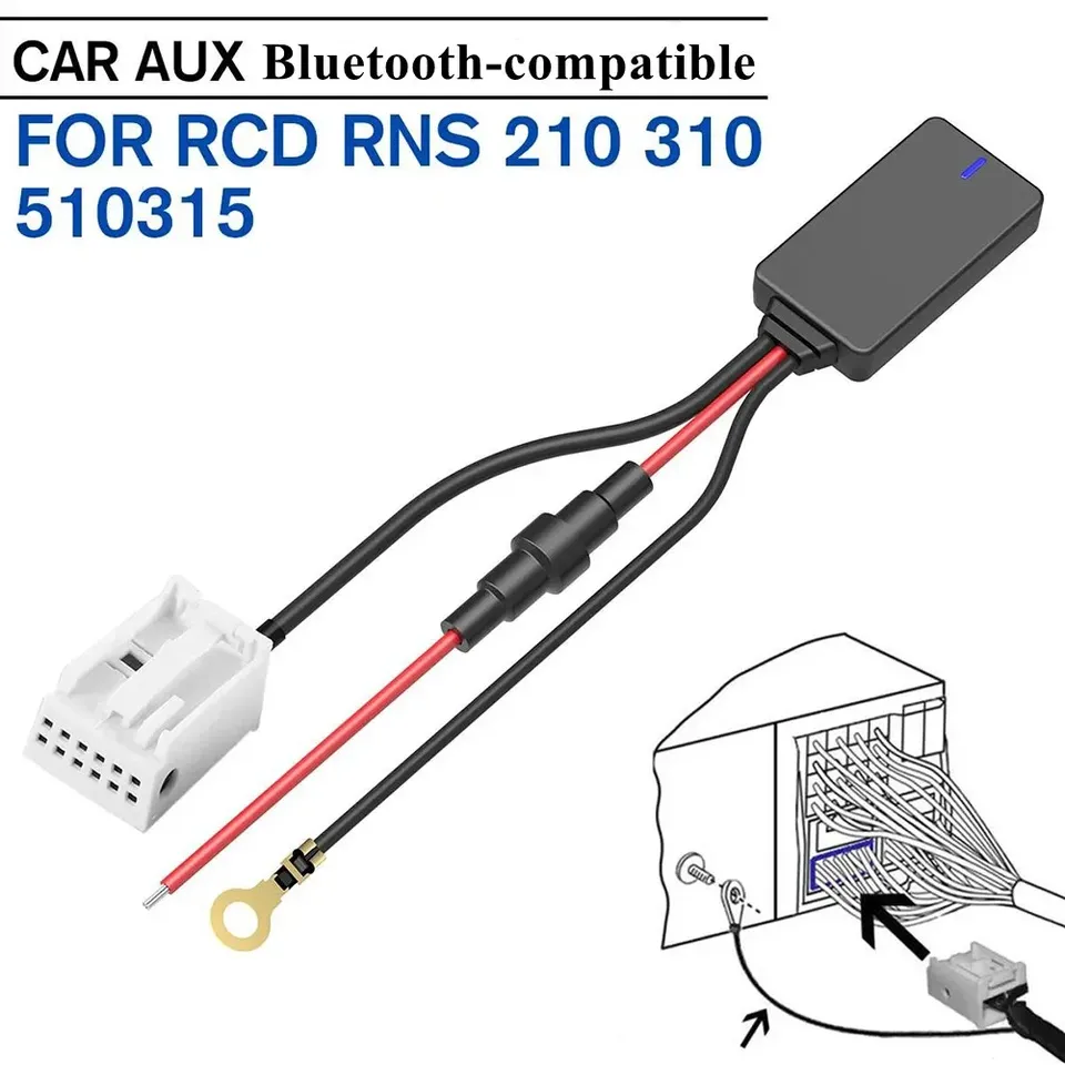 

1 × автомобильный беспроводной модуль Bluetooth-приемника для Passat- Touran-для Golf 5 6 RCD RNS 210 310 315 510, музыкальный аудио стерео адаптер