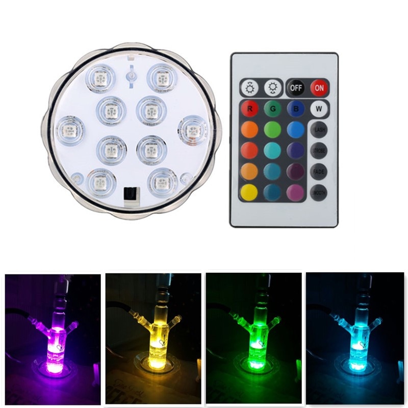 

(1 шт./лот) осветсветильник ная стойка 10 RGB, Базовый Дисплей для кальяна/вечерние, свадьбы, светодиодный фонарь