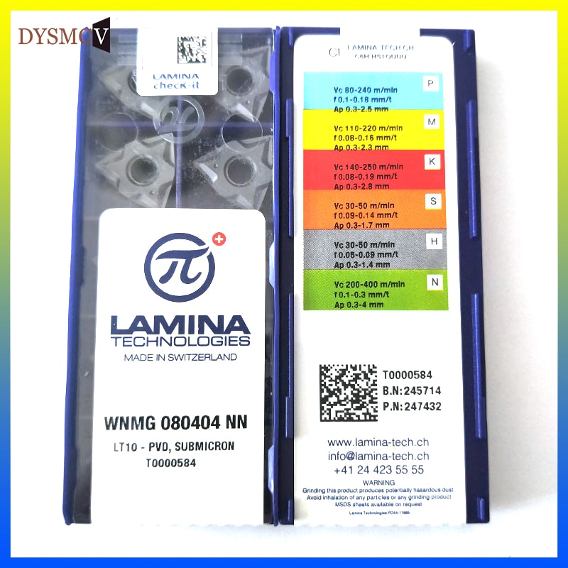 

Токарные пластины DYSMCV WNMG080404 NN LT10 из твердого сплава