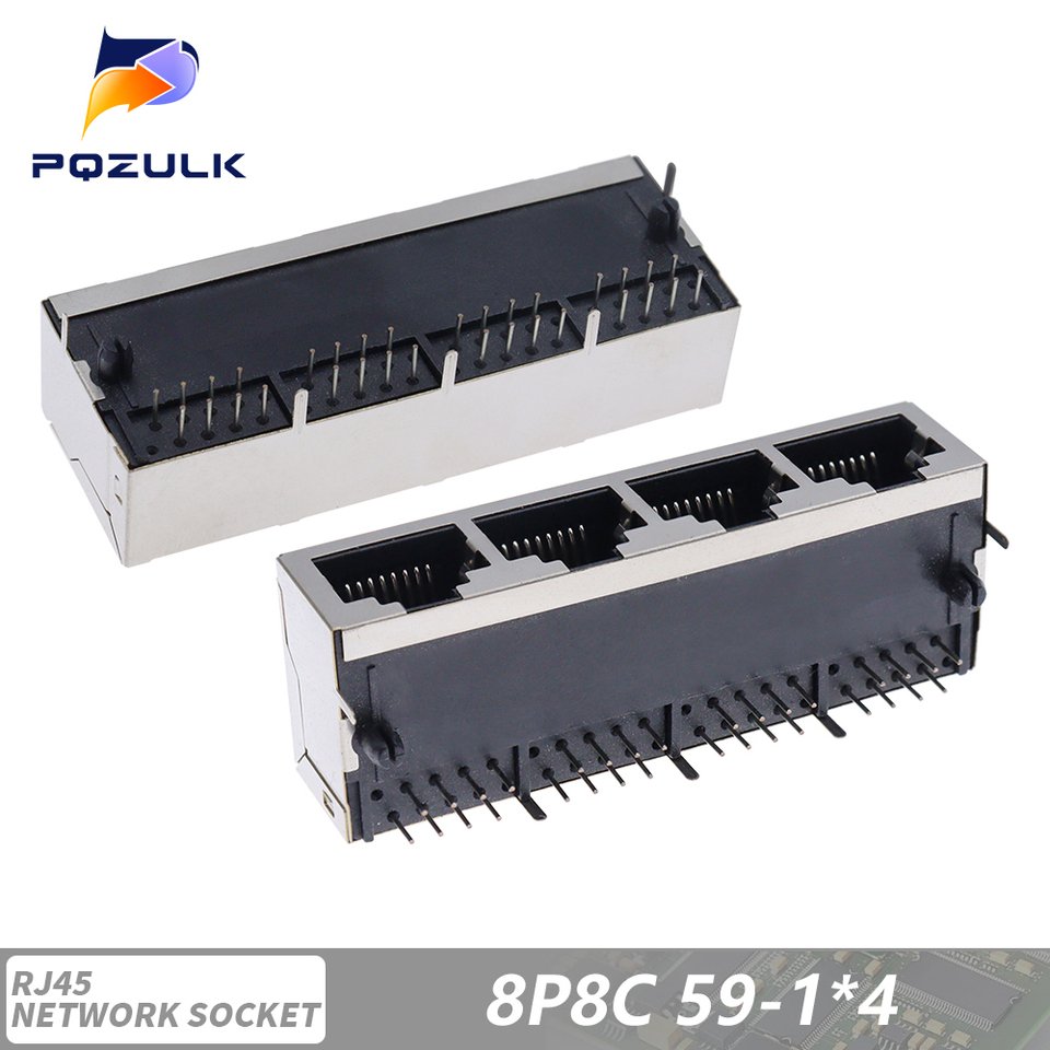 

RJ45 Сетевая розетка Ethernet 21 мм 8P8C 1 2 4 6 8-контактный разъем Термостойкость Сетевой разъем для печатной платы
