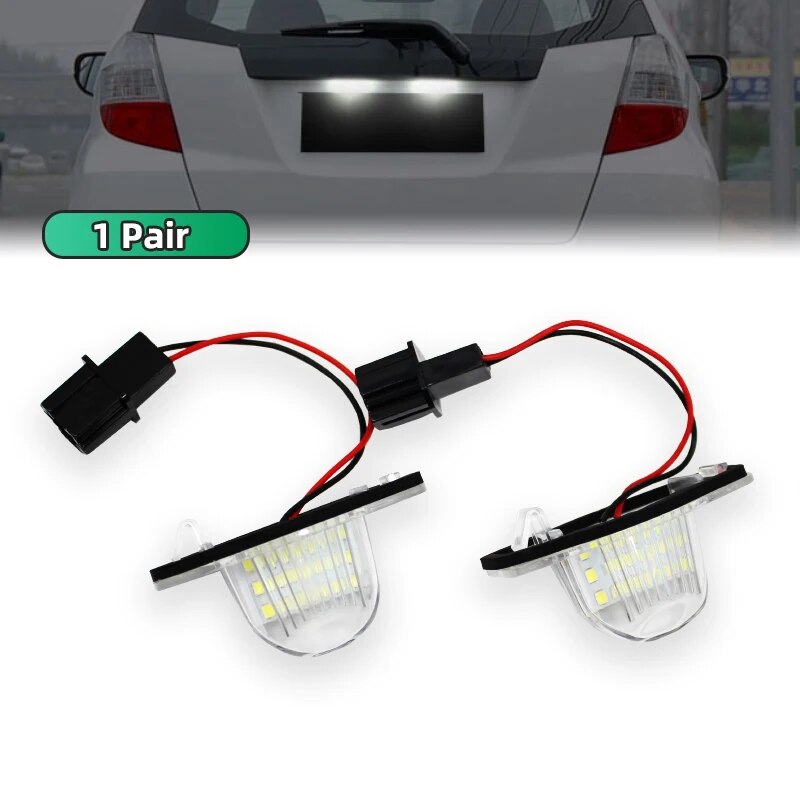 

2 шт. светодиодный номерной знак автомобиля светильник для Honda Crv Fit Odyssey Jazz Hrv Frv CR-V Stream 12 В SMD 18 светодиодный лампа с номером