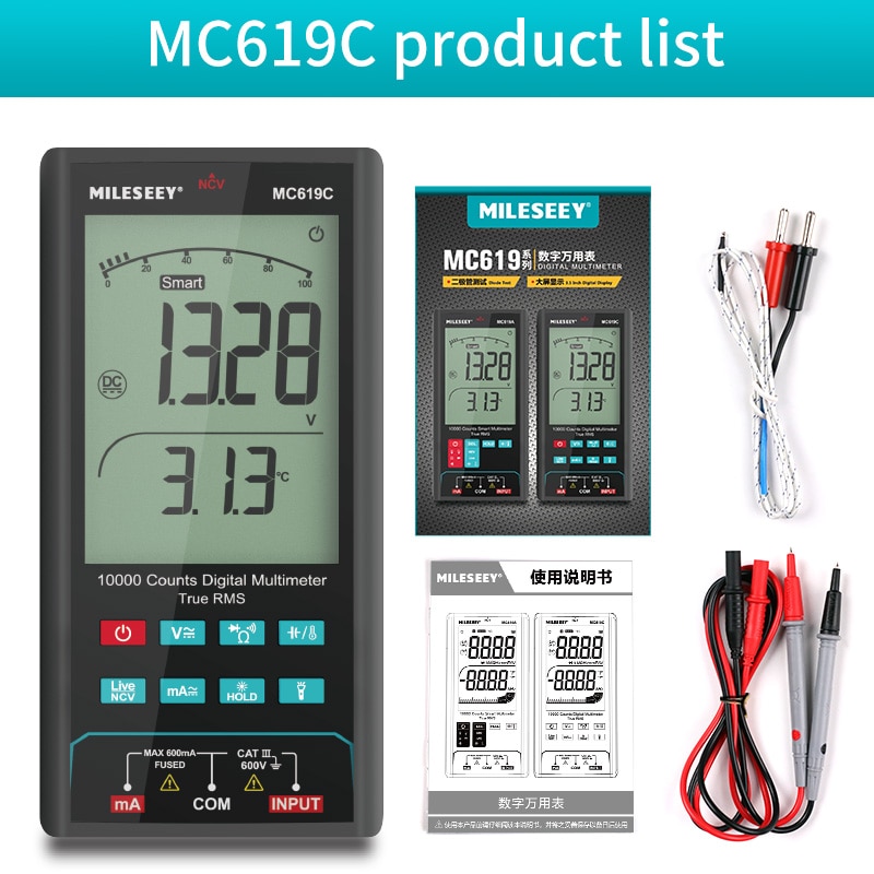 

Профессиональный цифровой мультиметр MILESEEY MC619