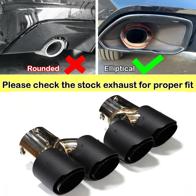 

Для BMW G20 G21 M340i G42 440i G22 M240i Dual Quad M производительность, углеродное волокно, глушитель, выхлопная система, сопло, задняя труба