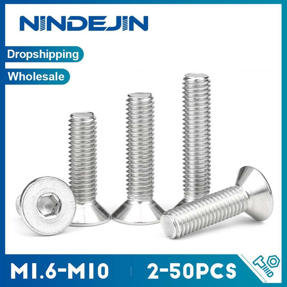 

NINDEJIN Винты с шестигранной головкой из нержавеющей стали DIN7991