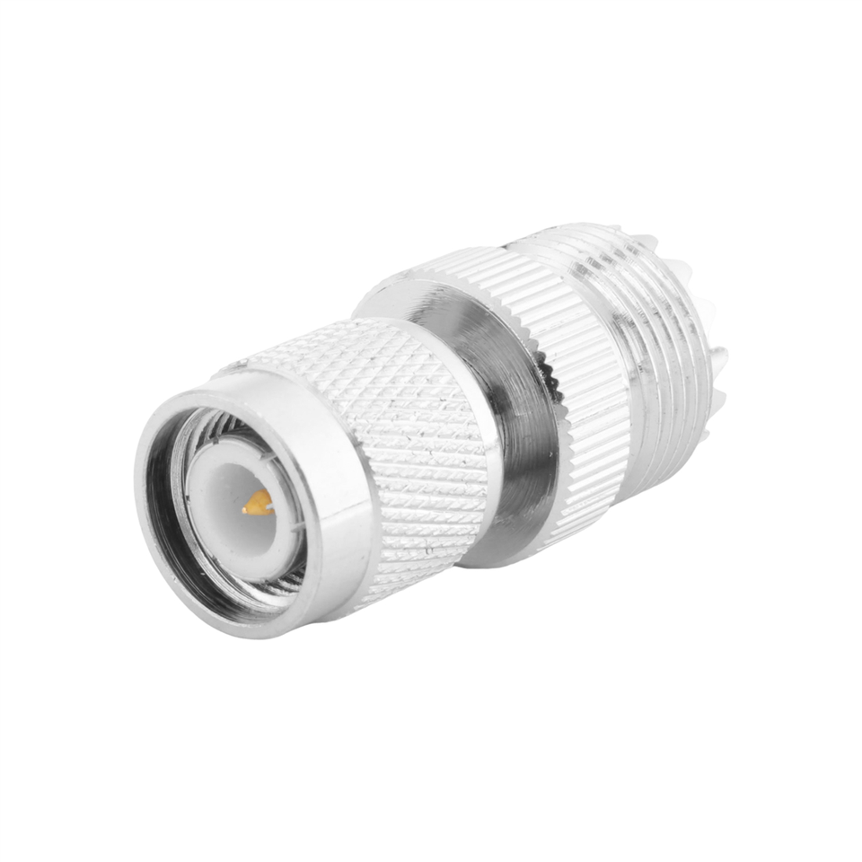 

Переходник TNC Male к PL259 UHF Female, серебристый