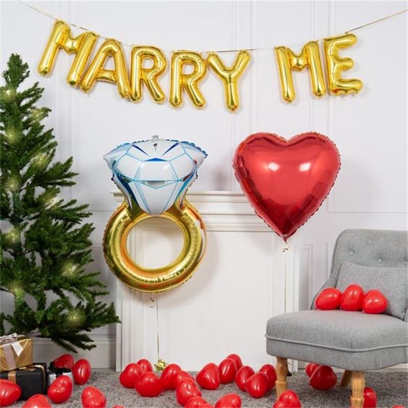 

7 шт., воздушные шары "Marry Me", розовое золото, 16 дюймов
