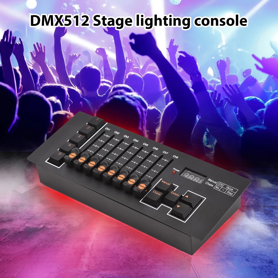 

DMX-контроллер DMX 512, 40-канальный сценический DJ-контроллер освещения для диско-паба, контроллер освещения, консольная панель, контроллер освещения DMX