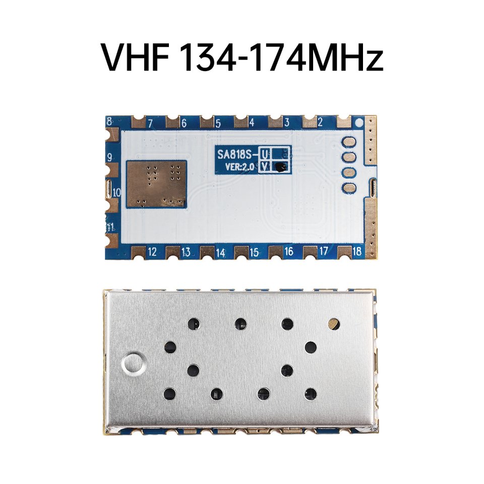 

1 шт., 1 Вт, 30 дБм, 134 ~ 174 МГц (VHF), 400 ~ 480 МГц (UHF) SA818S-U, полудуплексный голосовой приемопередатчик, модуль UHF рации