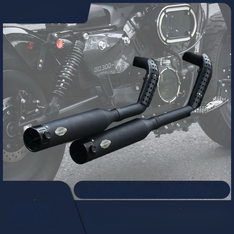 

Для BENDA ROCK 250-300 изготовленный на заказ клапан выхлопной трубы правая сторона двойной выпуск бесшумный прямой выхлоп регулируемый звук низкий