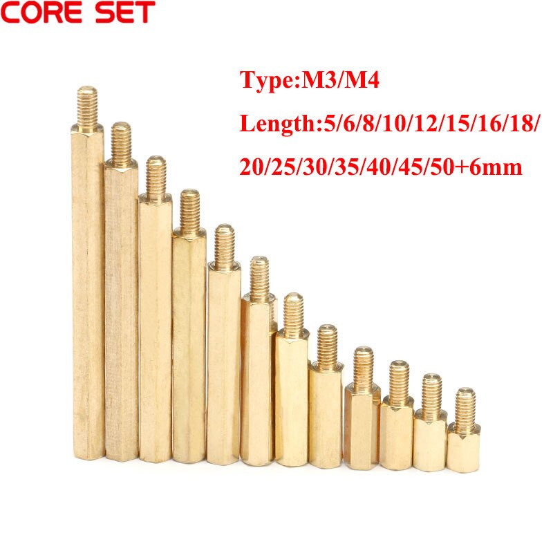 

10 шт. Латунные и медные шестигранные стойки M3 M4 Your Cee