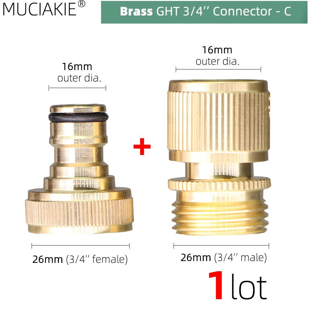 

Соединители для садового шланга MUCIAKIE, металлические, 3/4 дюйма