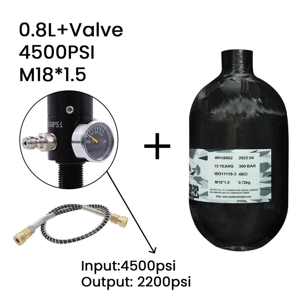 

Цилиндр TUXING 0.8L(48ci) с клапаном из углеродного волокна