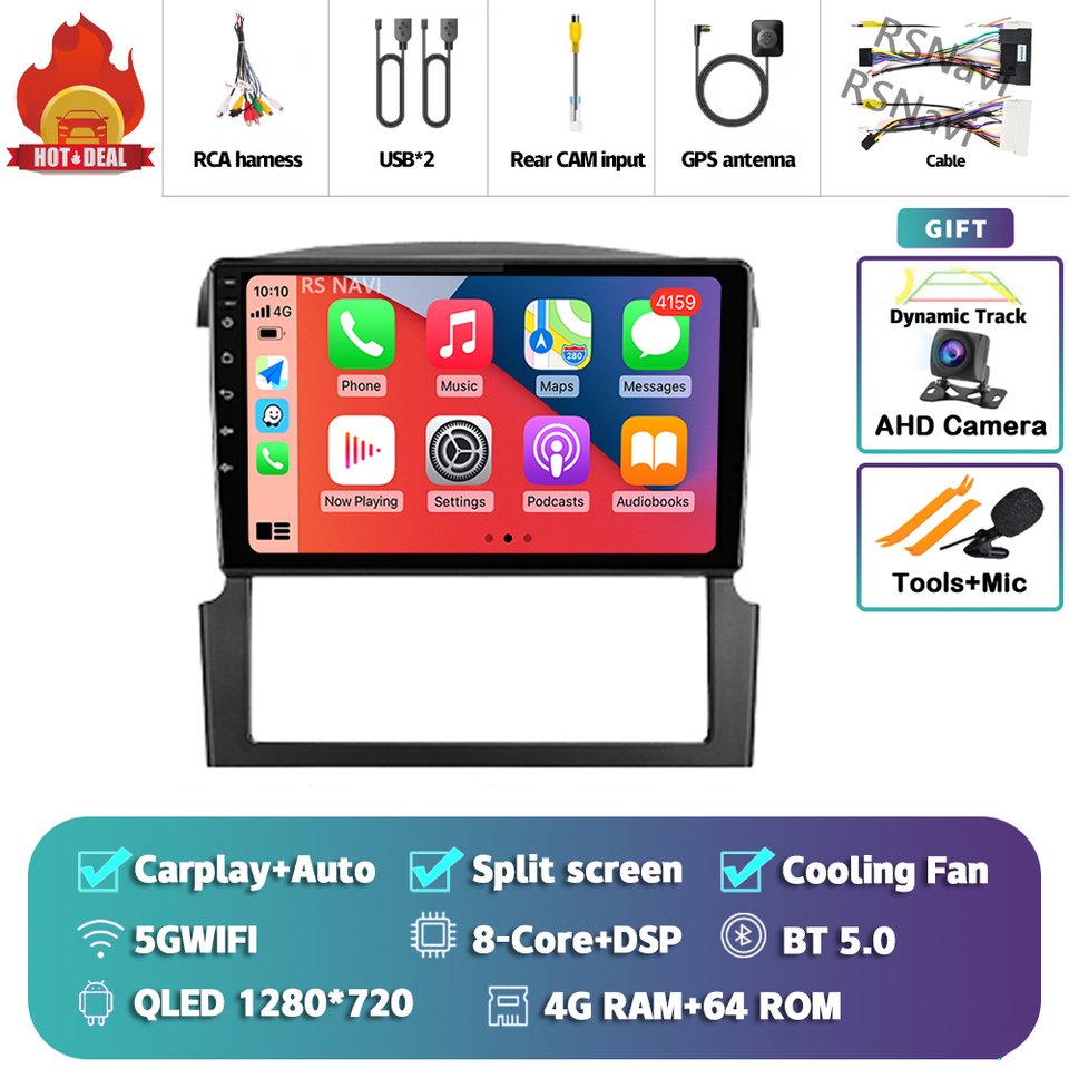 

Android 14 Carplay Auto для Kia Sorento BL 2002 2003-2011 Автомобильный радиоприемник Мультимедийный 8-ядерный стереоплеер Видео GPS Головное устройство BT DSP