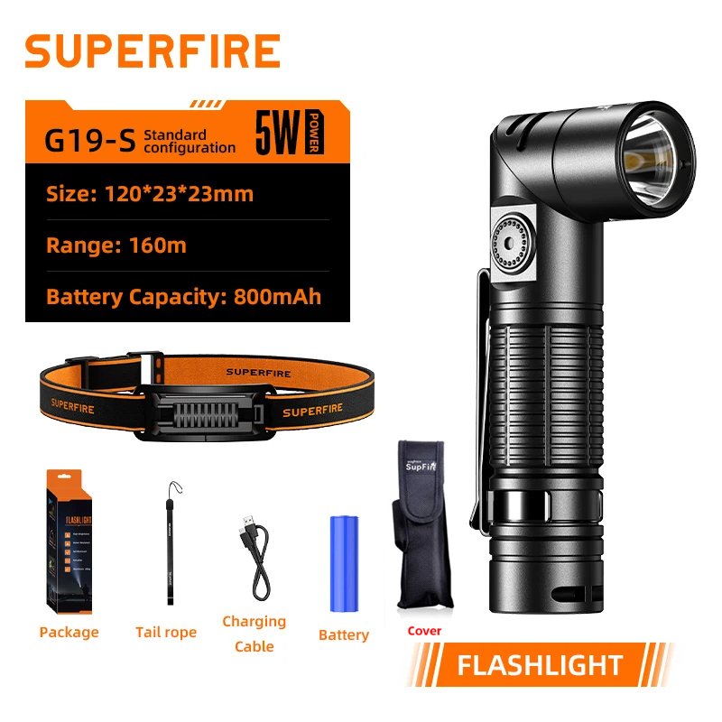 

SUPERFIRE G19-S налобный фонарик