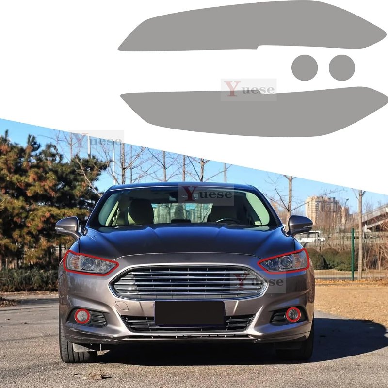 

Для Ford Fusion 2013-2016 Автомобильная зеркальная пленка для предотвращения столкновений, прозрачные защитные оригинальные наклейки из ТПУ
