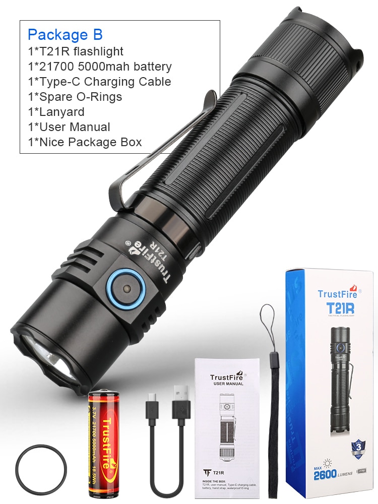 

TrustFire T21R тактический фонарик 2600 люмен