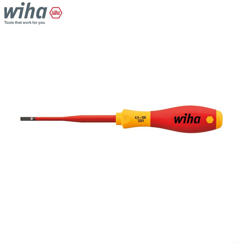 

Wiha 35390 VDE SoftFinish Электрическая шлицевая отвертка SlimFix 4.0 мм