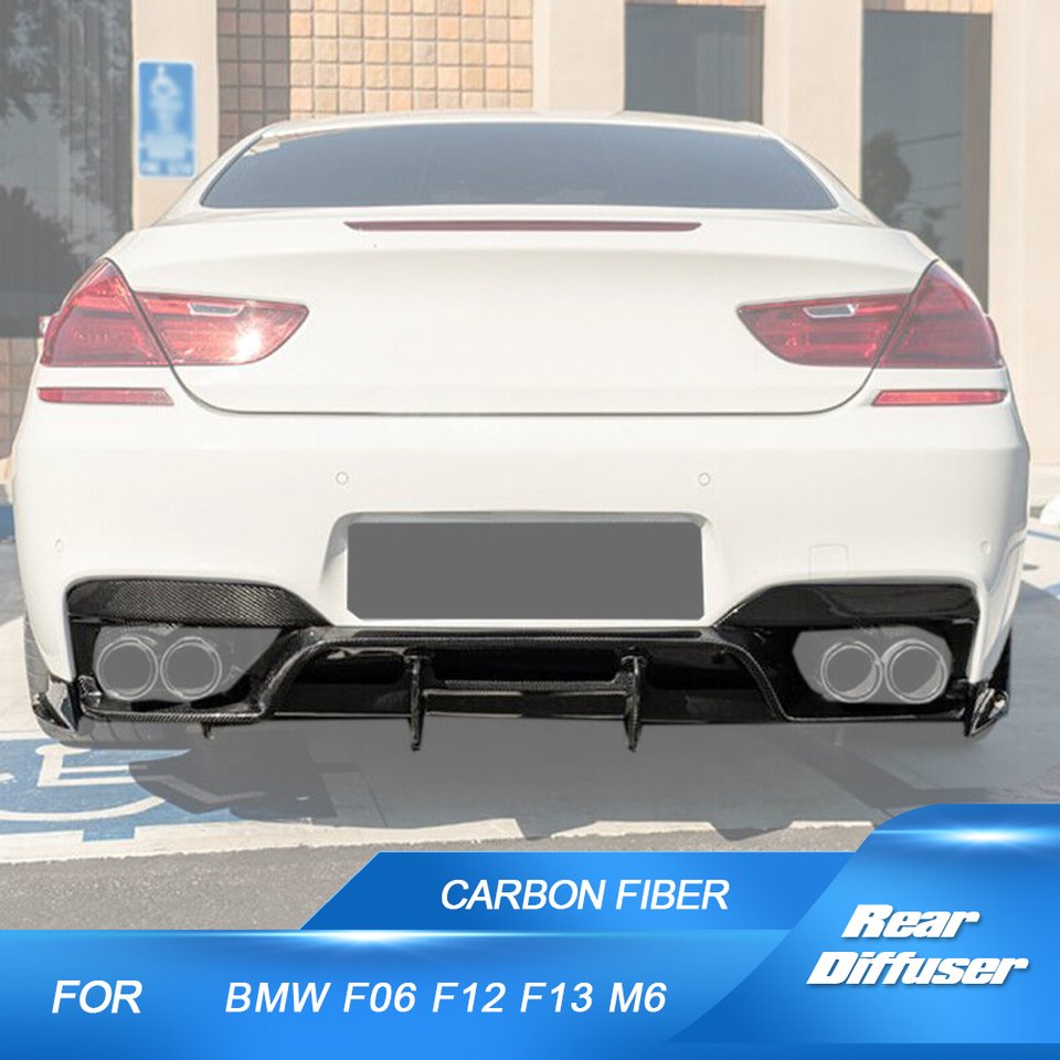 

Диффузор для заднего бампера разветвители для BMW 6 серии F06 F12 F13 M6 2013 - 2019 диффузор для заднего бампера автомобильный спойлер из углеродного волокна