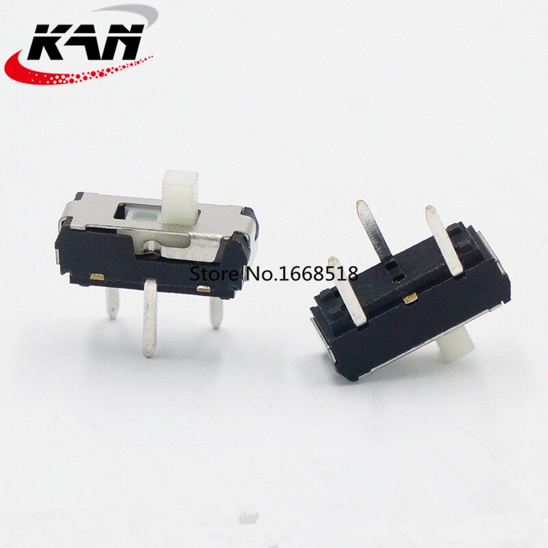 

100 шт. MSS-12D16 MINI slide switch 1P2T SPDT DIP 3-контактный 2-позиционный мини-переключатель с ручкой белого цвета
