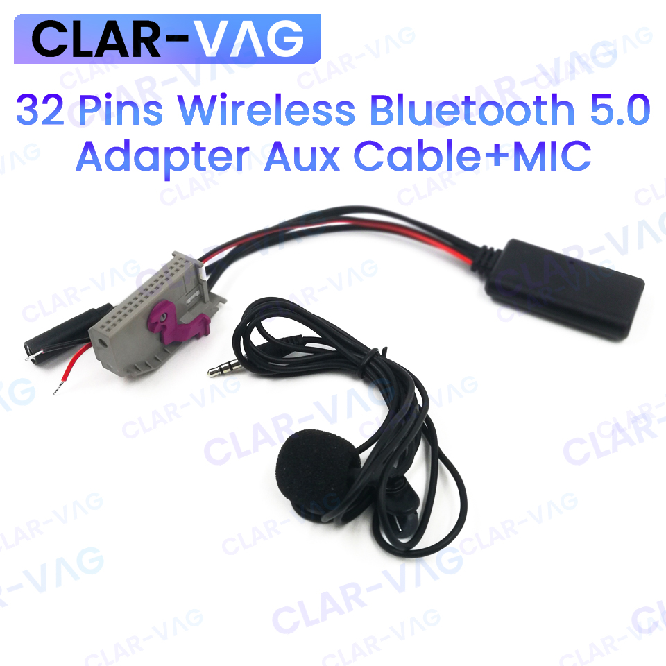 

Bluetooth 5,0 Модуль приемника адаптер Радио стерео AUX кабель адаптер 32pin для Audi A3 A4 A6 A8 TT R8