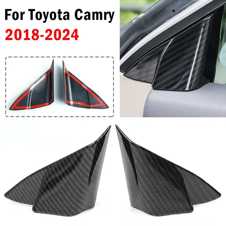 

Для Toyota Camry 2018 2019 2020 2021 2022 2023 из углеродного волокна, переднее окно автомобиля, окно, стойка, треугольная накладка, наклейка