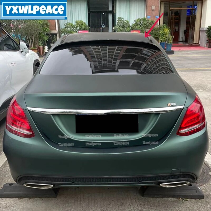 

Спойлер для Mercedes W205, 4 двери, седан, C63, C180, C200, C260 2014-2019, пластиковый спойлер на крышу заднего стекла из АБС-пластика, автомобильные аксессуары