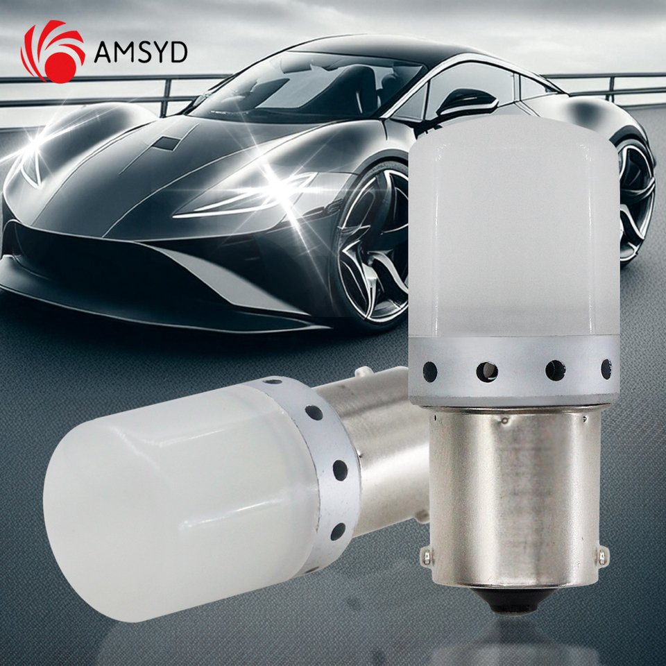 

2 шт., Автомобильные светодиодные лампы 1156 BA15S P21W, P21/5W BAY15D 1157 3030