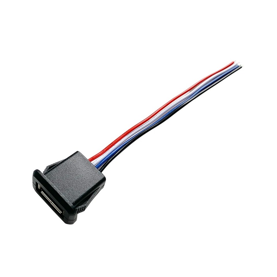 

4-проводной разъем питания USB 2.0, 2-контактный 4-контактный разъем порта зарядки с кабелем PH2.0, электрические клеммы, разъем USB-зарядного устройства
