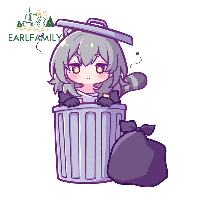 

EARLFAMILY 13 см x 10,1 см для Honkai Star Rail Stella мусорная корзина автомобильные наклейки водонепроницаемый виниловый автомобильный обмоток для багажника